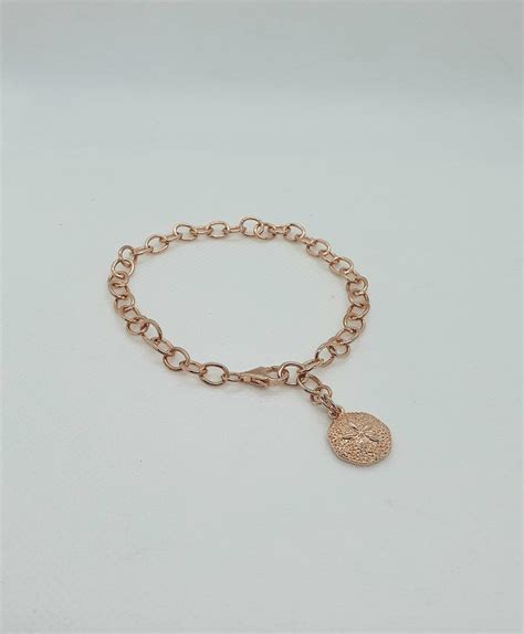 bracelet love or rose|14k rose gold charm bracelet.